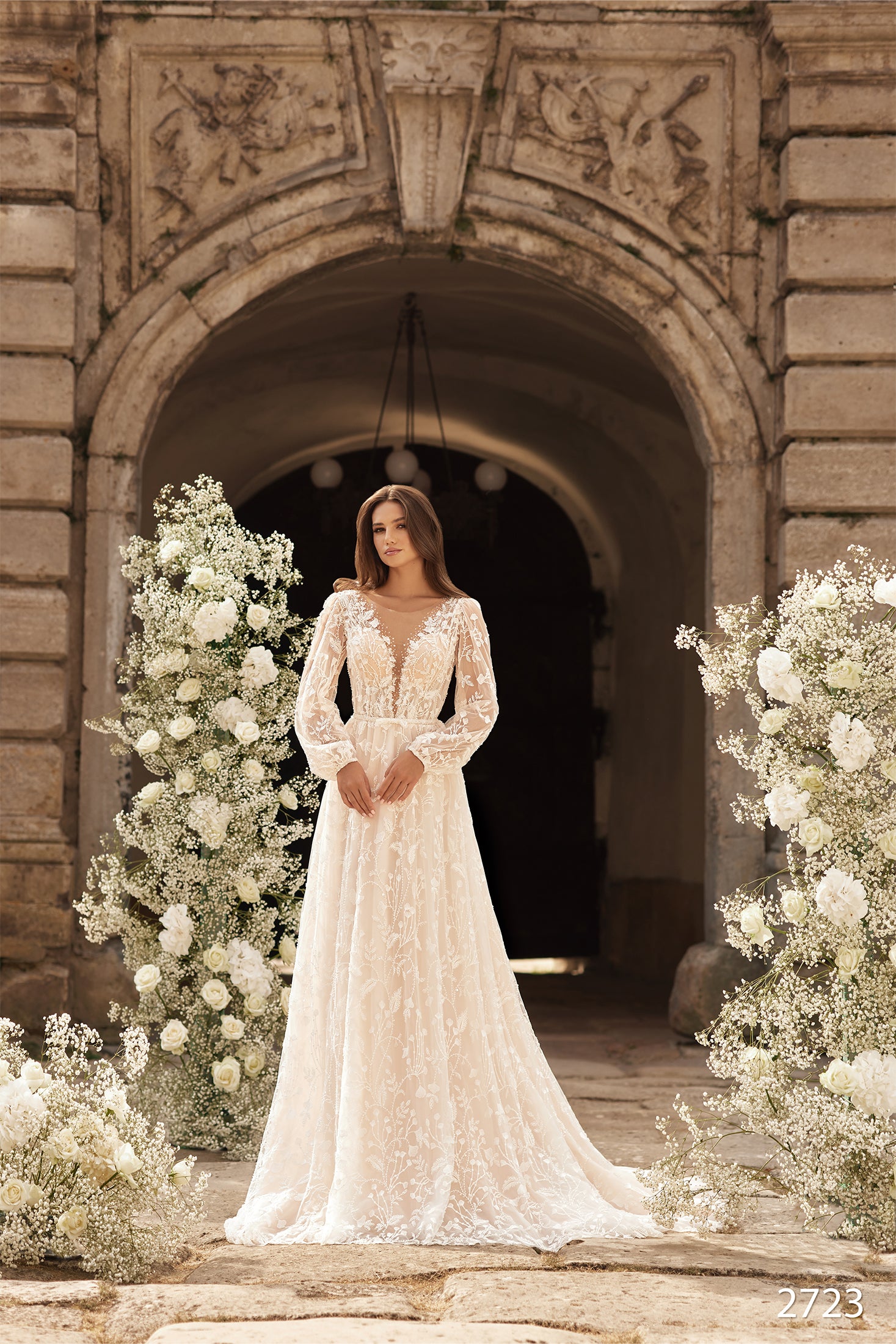 KatrinFAVORboutique-Long sleeve lace bridal gown Outdoor bridal dresses