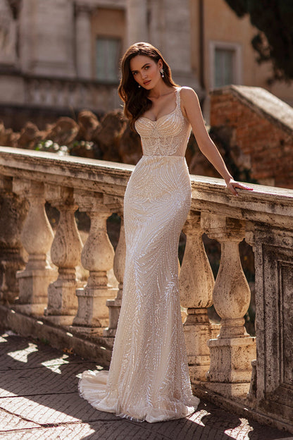 KatrinFAVORboutique-Lace trumpet wedding gown Wedding gowns with sparkle