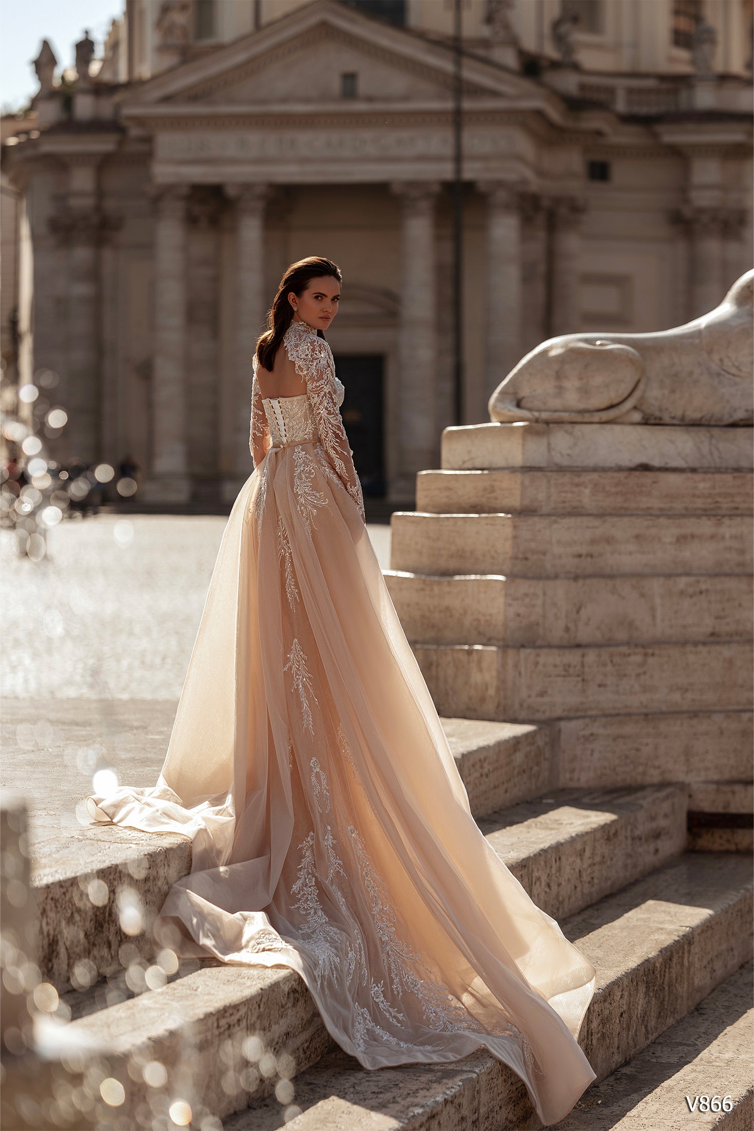 KatrinFAVORboutique-Lace long sleeve wedding dress 2 piece wedding gown