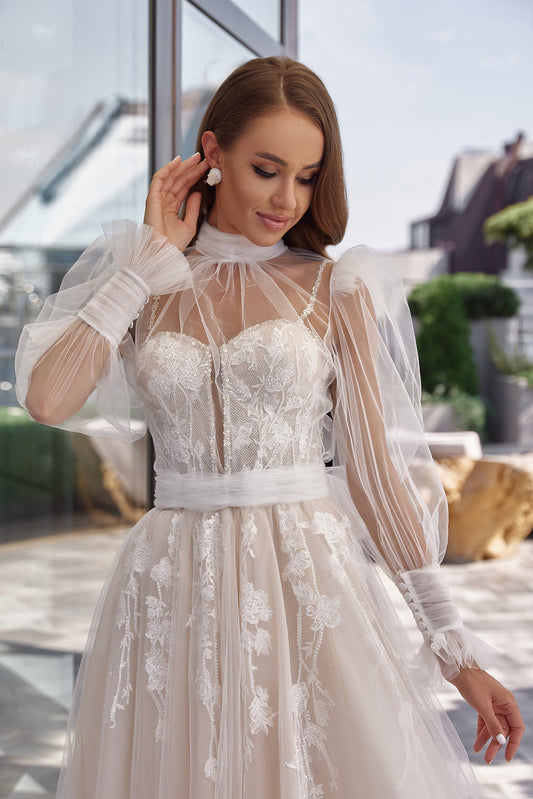 Puff sleeve wedding dress Fairy wedding dress