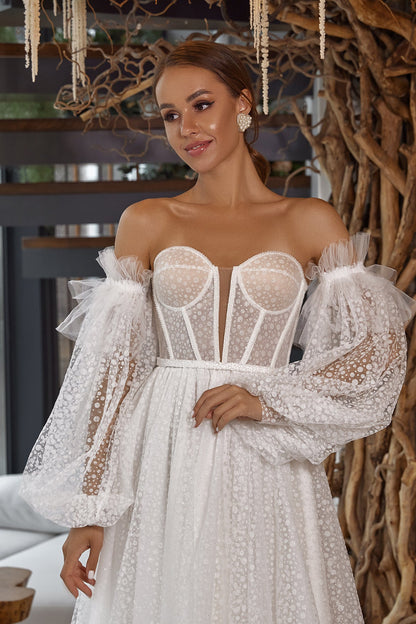 Fairytale wedding dress Puff sleeve wedding dress