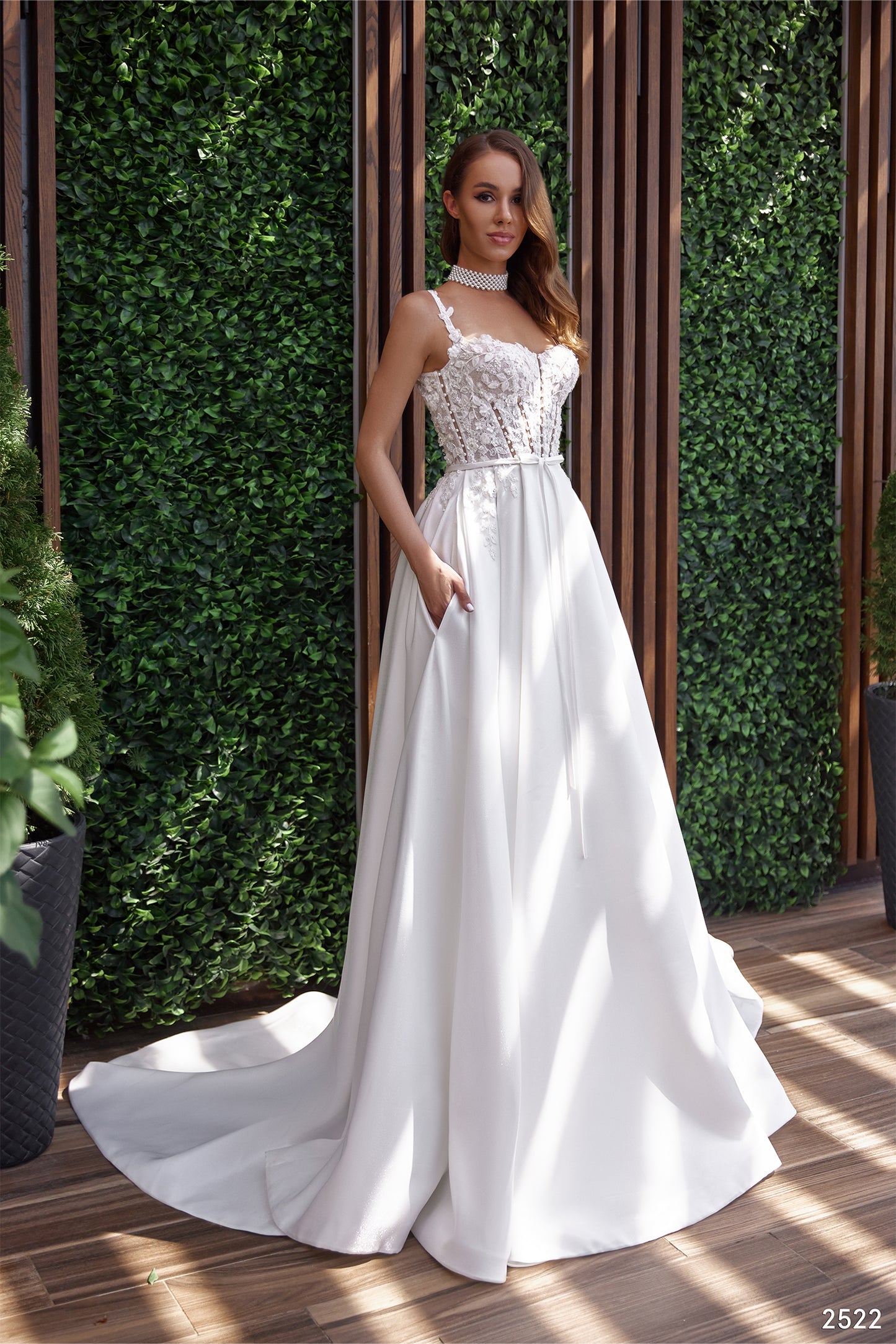 Spaghetti straps wedding dress Daytime wedding dresses