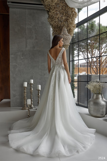 A line dress wedding Romantic wedding gown