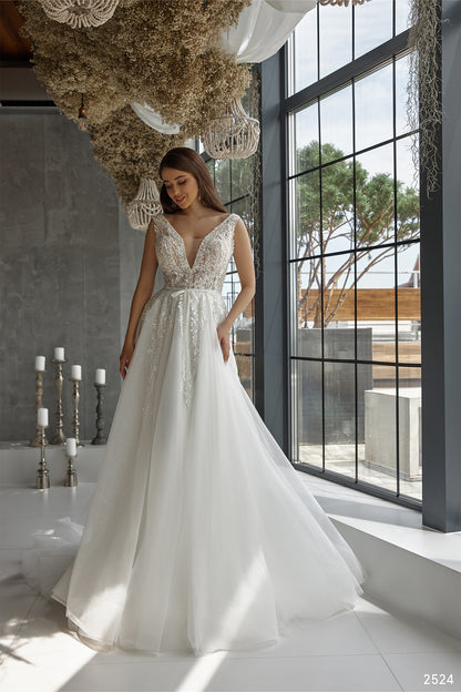 A line dress wedding Romantic wedding gown