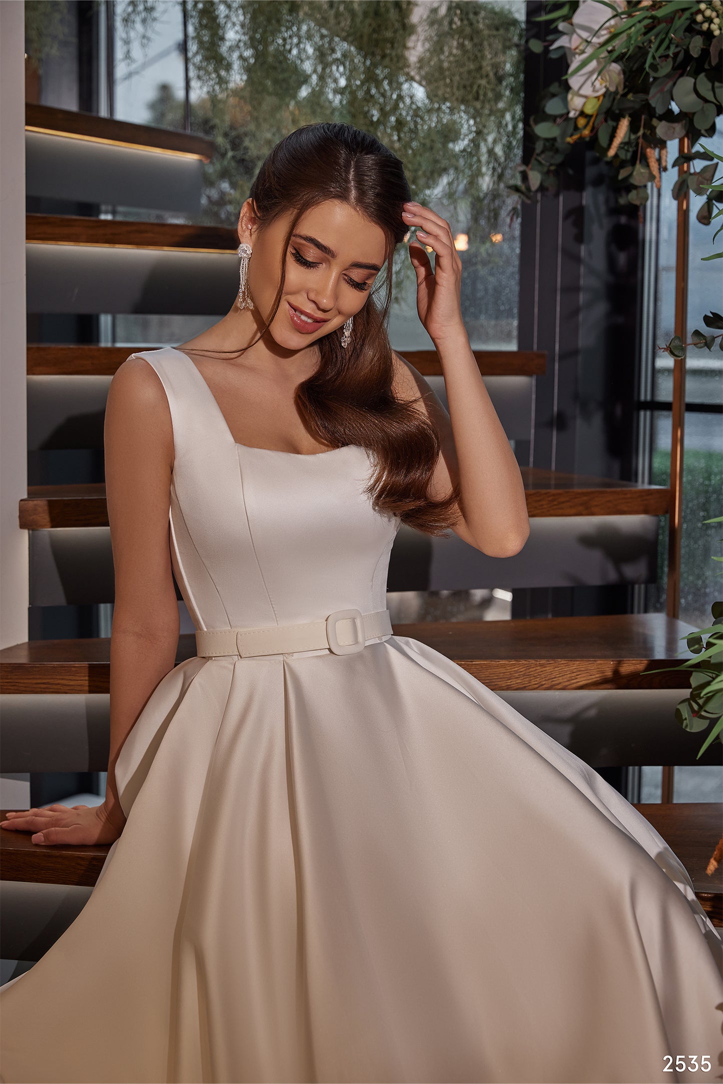 Modest long sleeve wedding dress