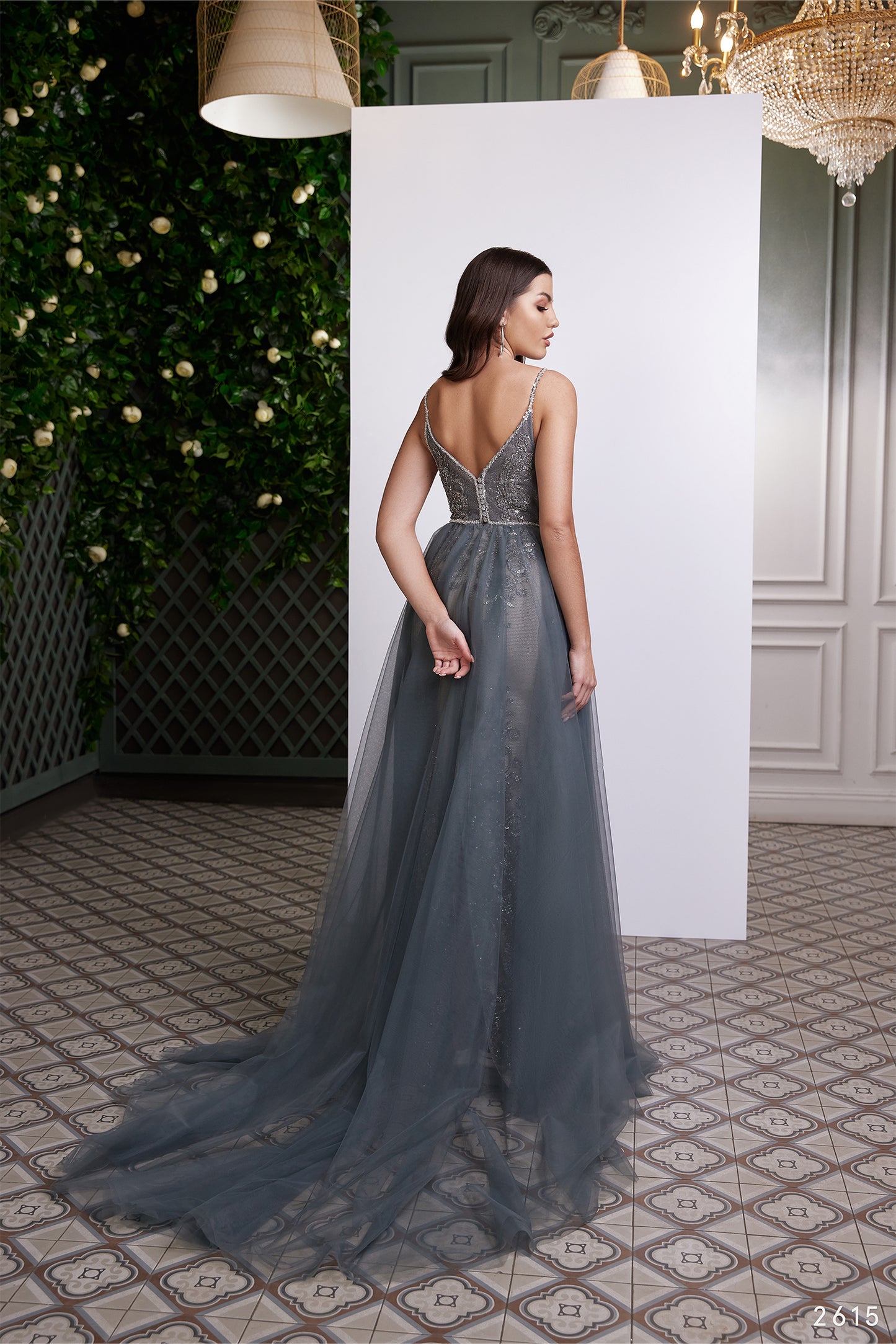 KatrinFAVORboutique-Grey formal dress Colorful wedding dress