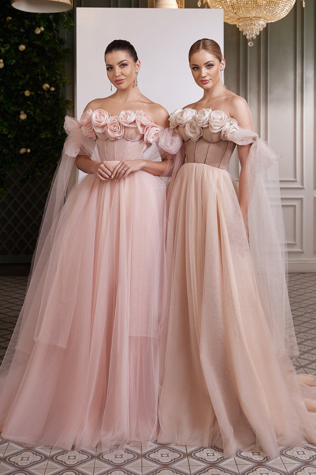 KatrinFAVORboutique-Evening dress with flowers Alternative wedding dress