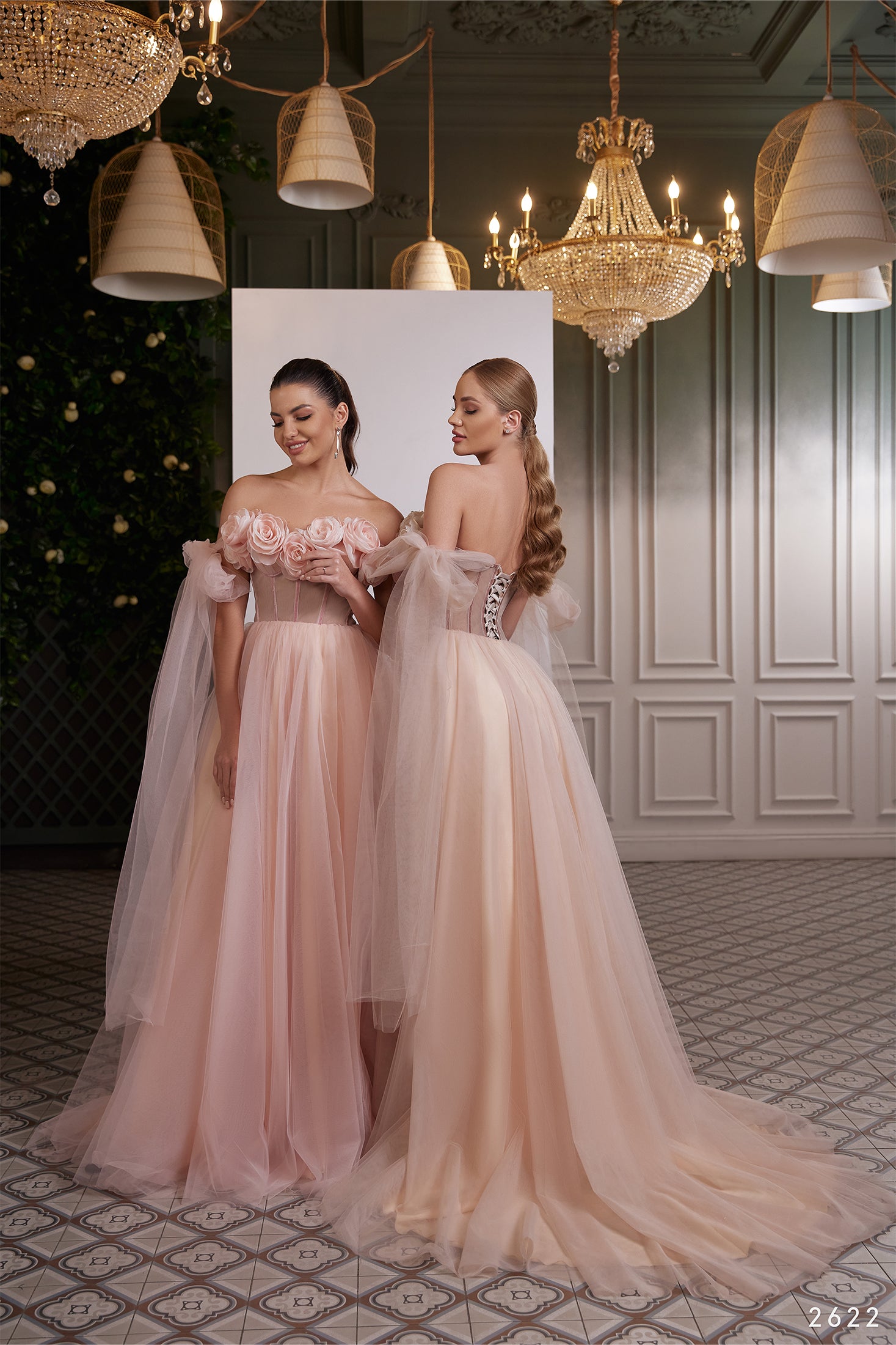 KatrinFAVORboutique-Evening dress with flowers Alternative wedding dress