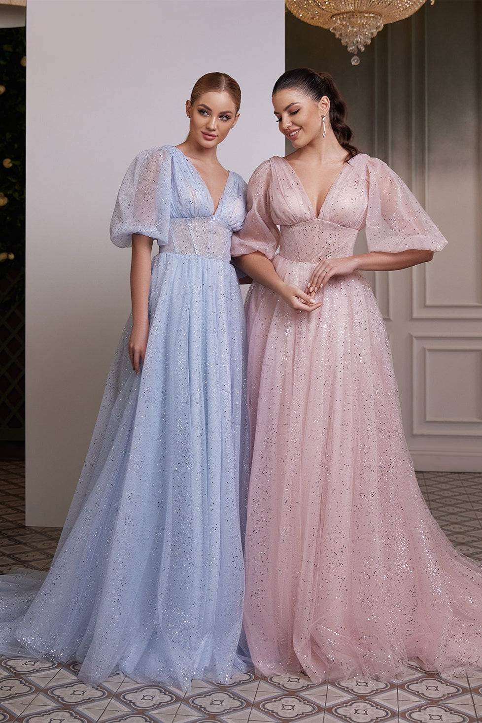 Sparkly evening gown | Simple elegant engagement dresses | KatrinFAVOR 2 US / Blush Sparkly evening gown | Simple elegant engagement dresses | KatrinFAVOR 2 US / Blush