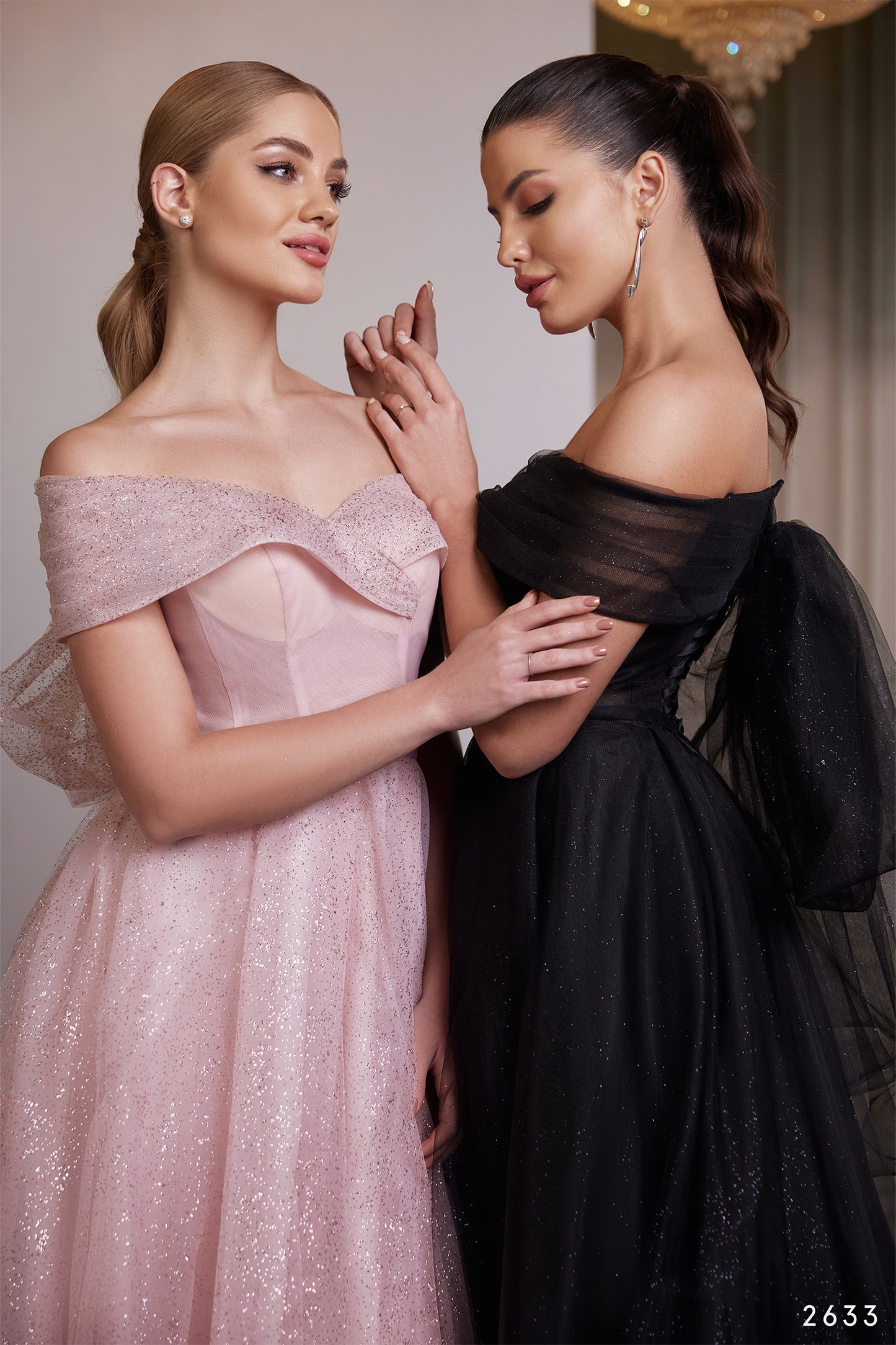 Sparkly tulle non traditional wedding dress