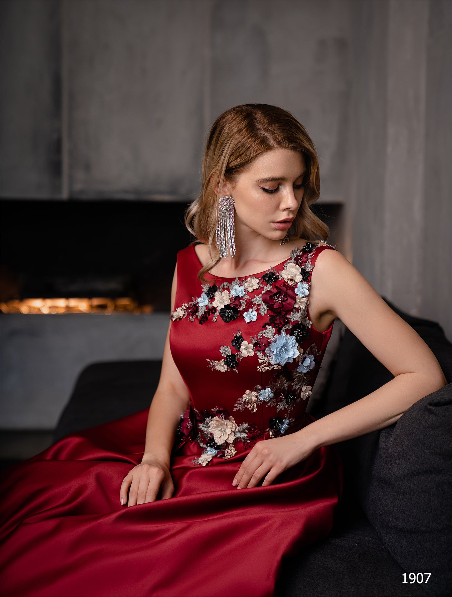 Satin mother of the bride dress long