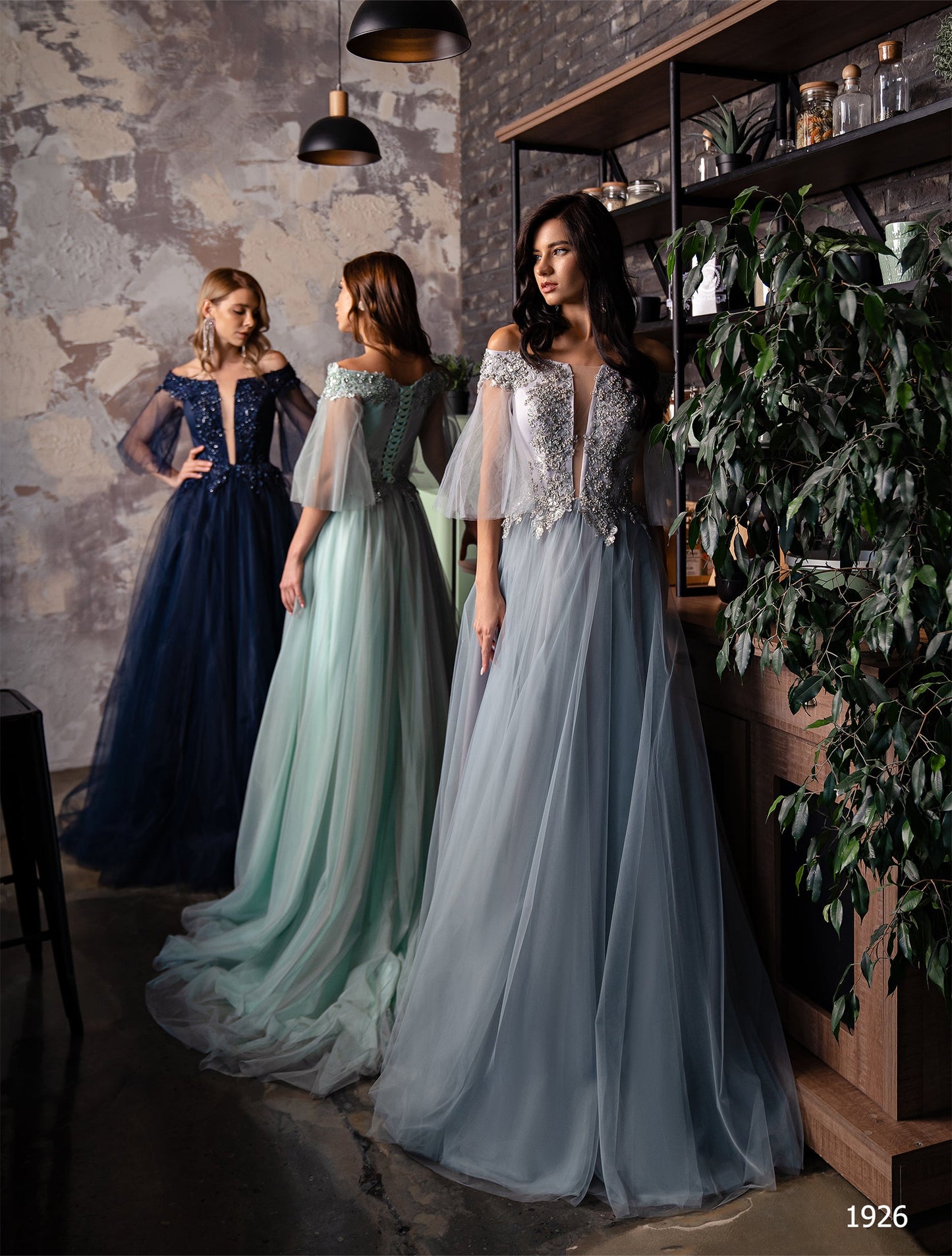 KatrinFAVORboutique-Mint green off shoulder dress Affordable prom gowns