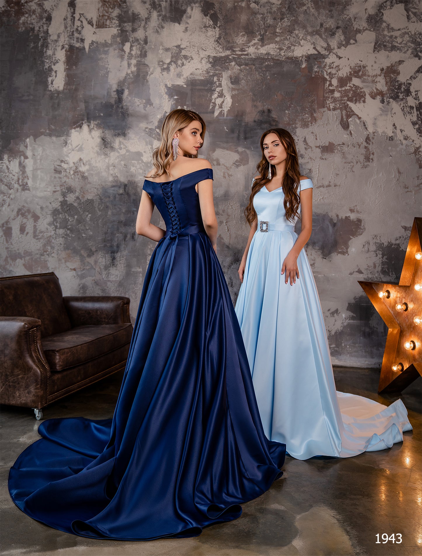 Off the shoulder satin wedding guest dress