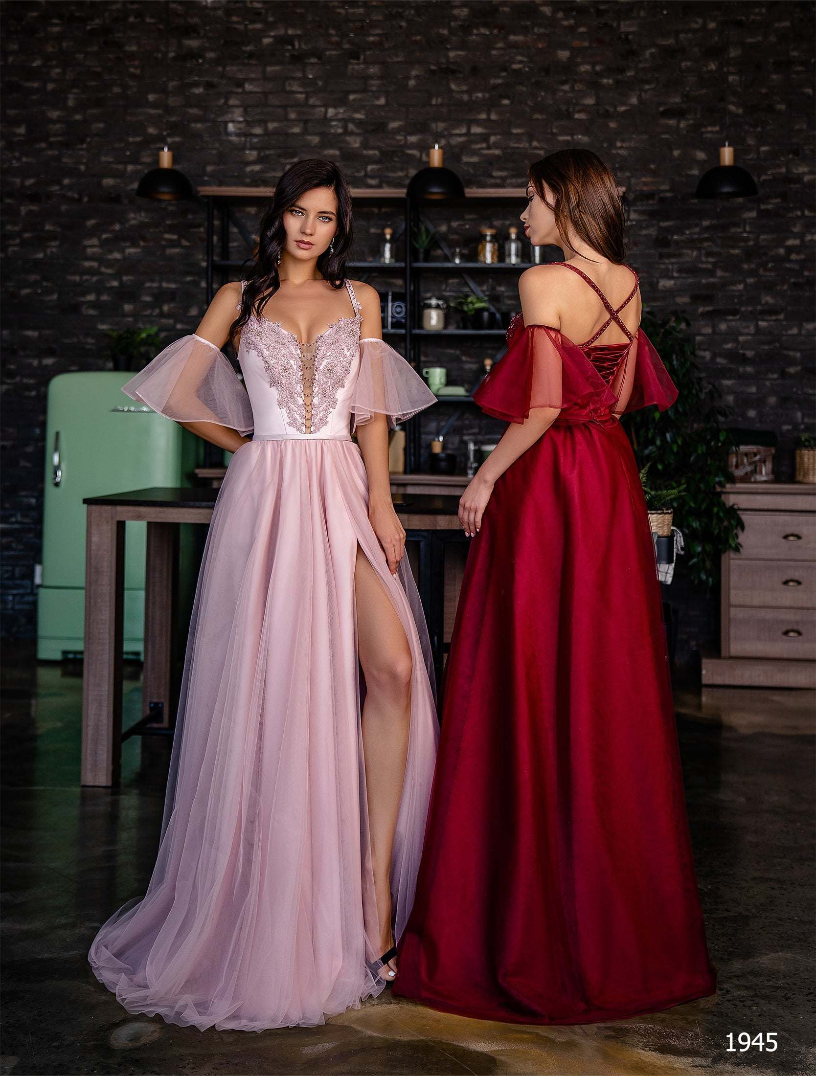 KatrinFAVORboutique-Navy blue prom dress Designer ladies evening dresses 