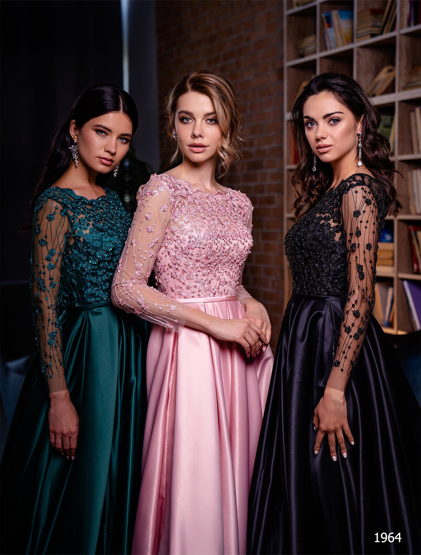 KatrinFAVORboutique-Formal long sleeve midi dress Ladies cocktail dresses