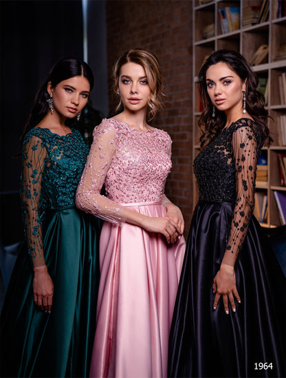 KatrinFAVORboutique-Formal long sleeve midi dress Ladies cocktail dresses