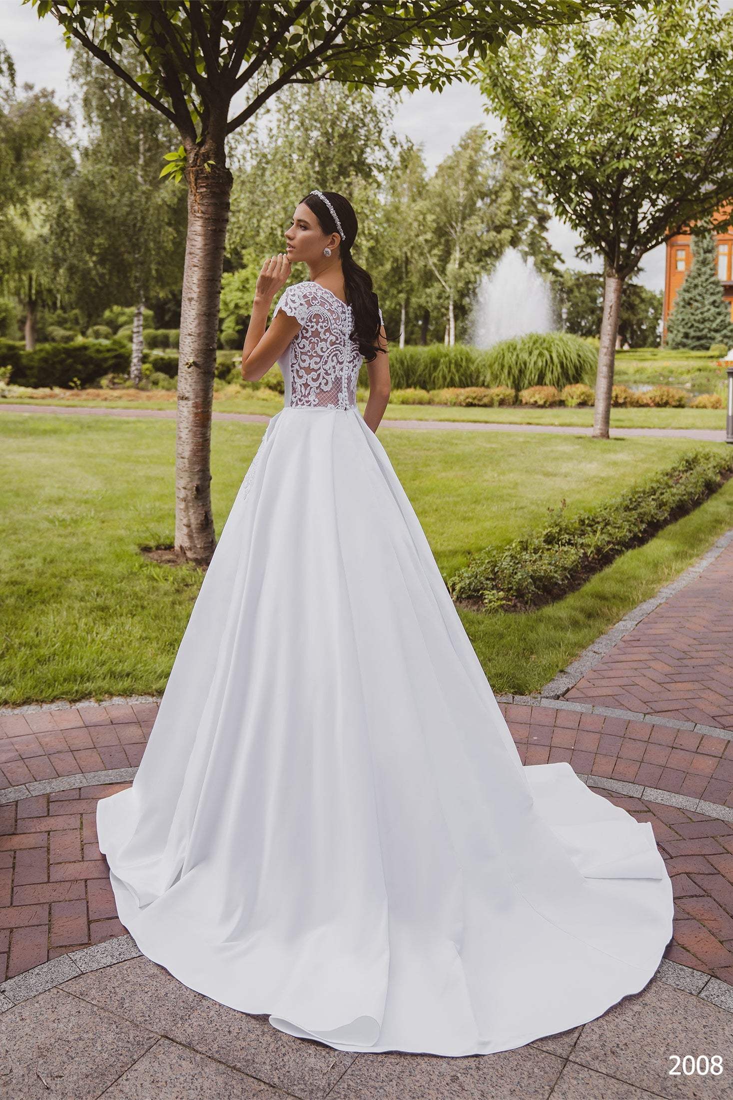 KatrinFAVORboutique-Simple satin wedding gown White outfits for bride 