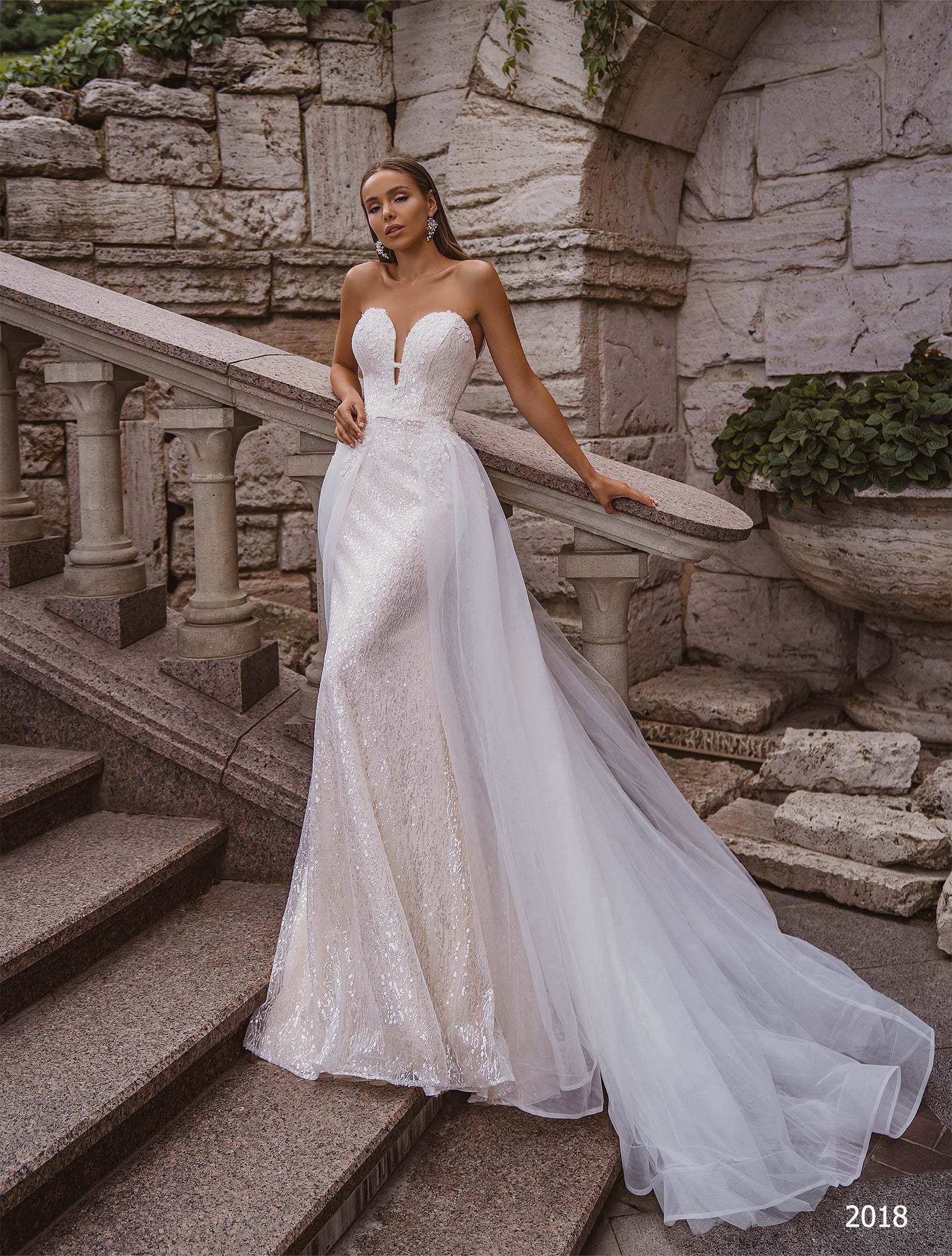 KatrinFAVORboutique-Sequin reception dress Mermaid trumpet bridal gowns