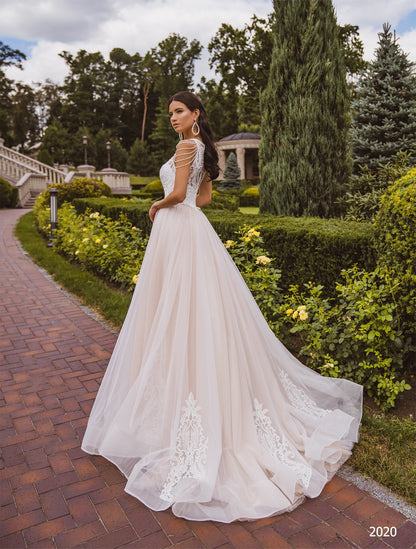 Fairy princess blush wedding dress