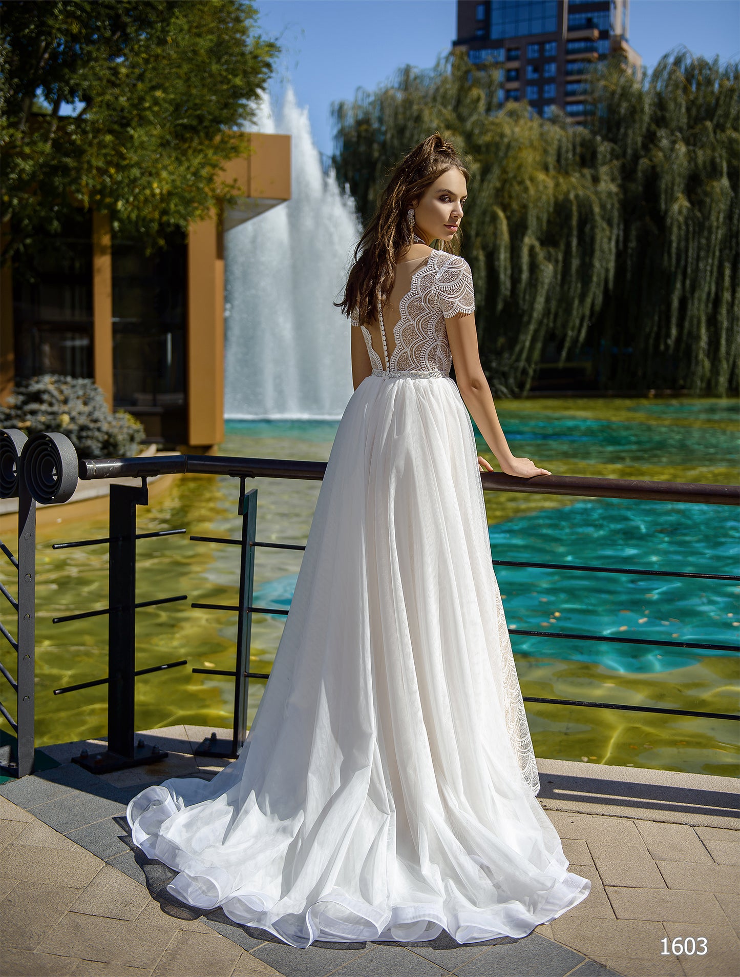 Two piece fitted wedding dress