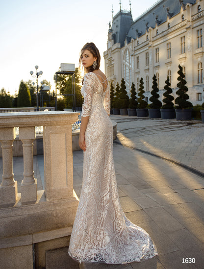 Two piece lace wedding dress