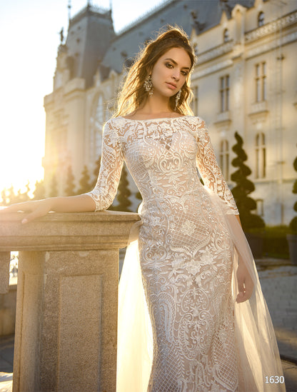 Two piece lace wedding dress