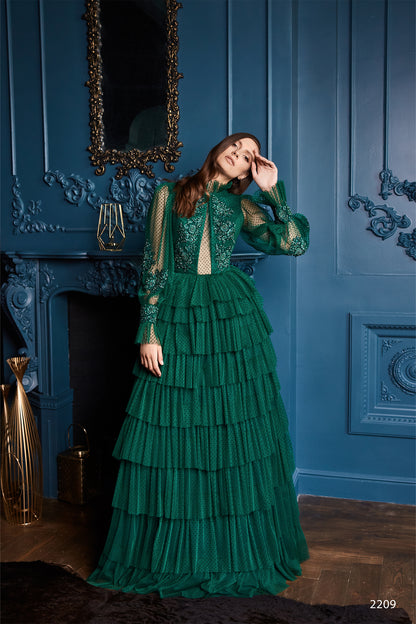 Navy evening dress Colorful bridal dresses