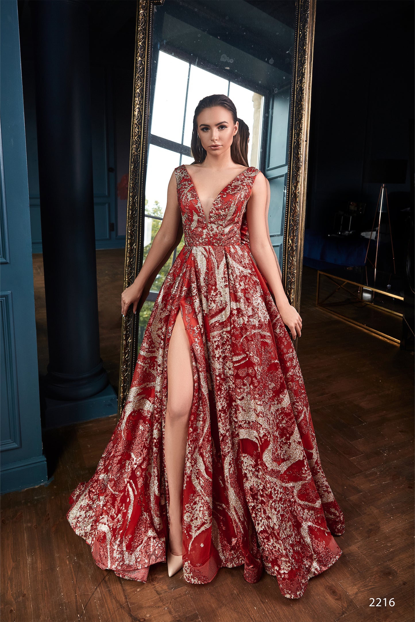 KatrinFAVORboutique-Black and gold formal dress Long party dresses