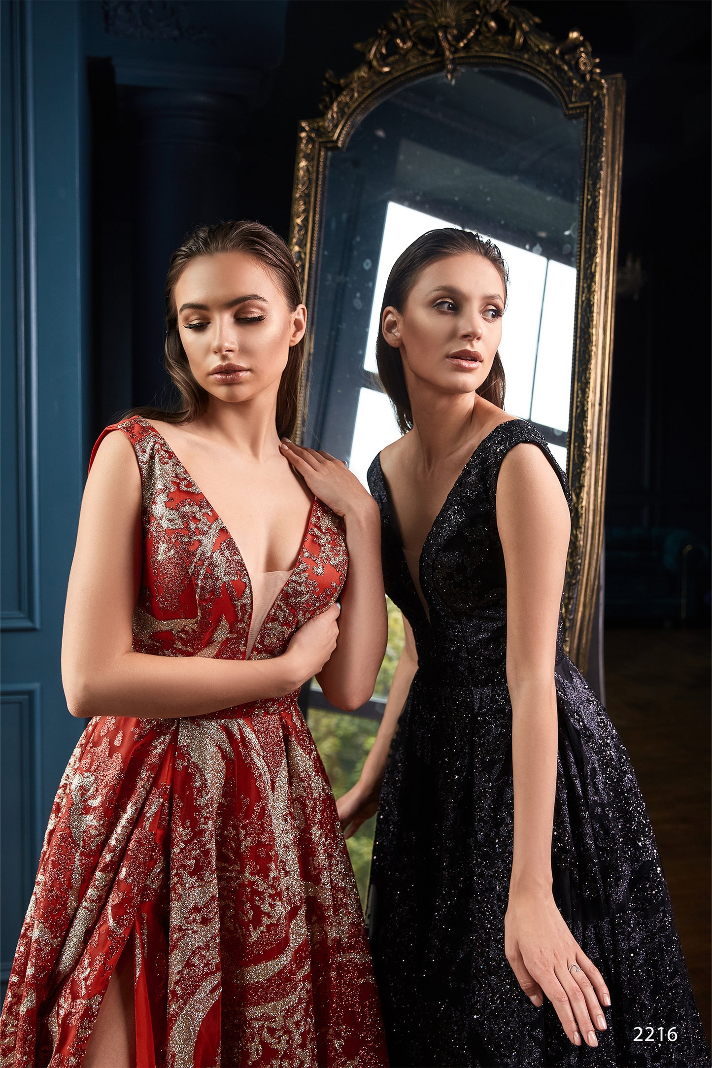 KatrinFAVORboutique-Black and gold formal dress Long party dresses