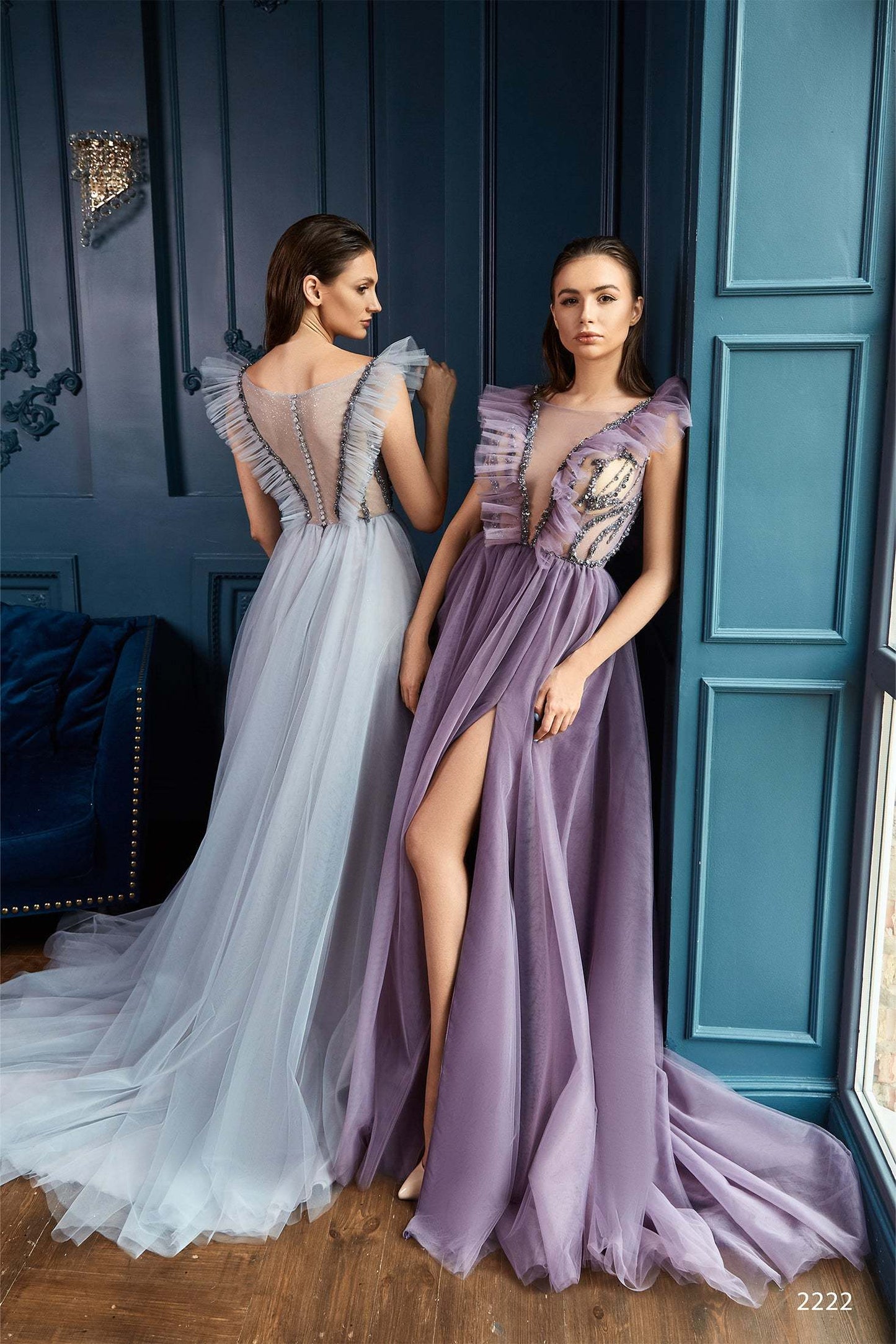 KatrinFAVORboutique-Embellished ruched dress Beautiful party wear dresses 