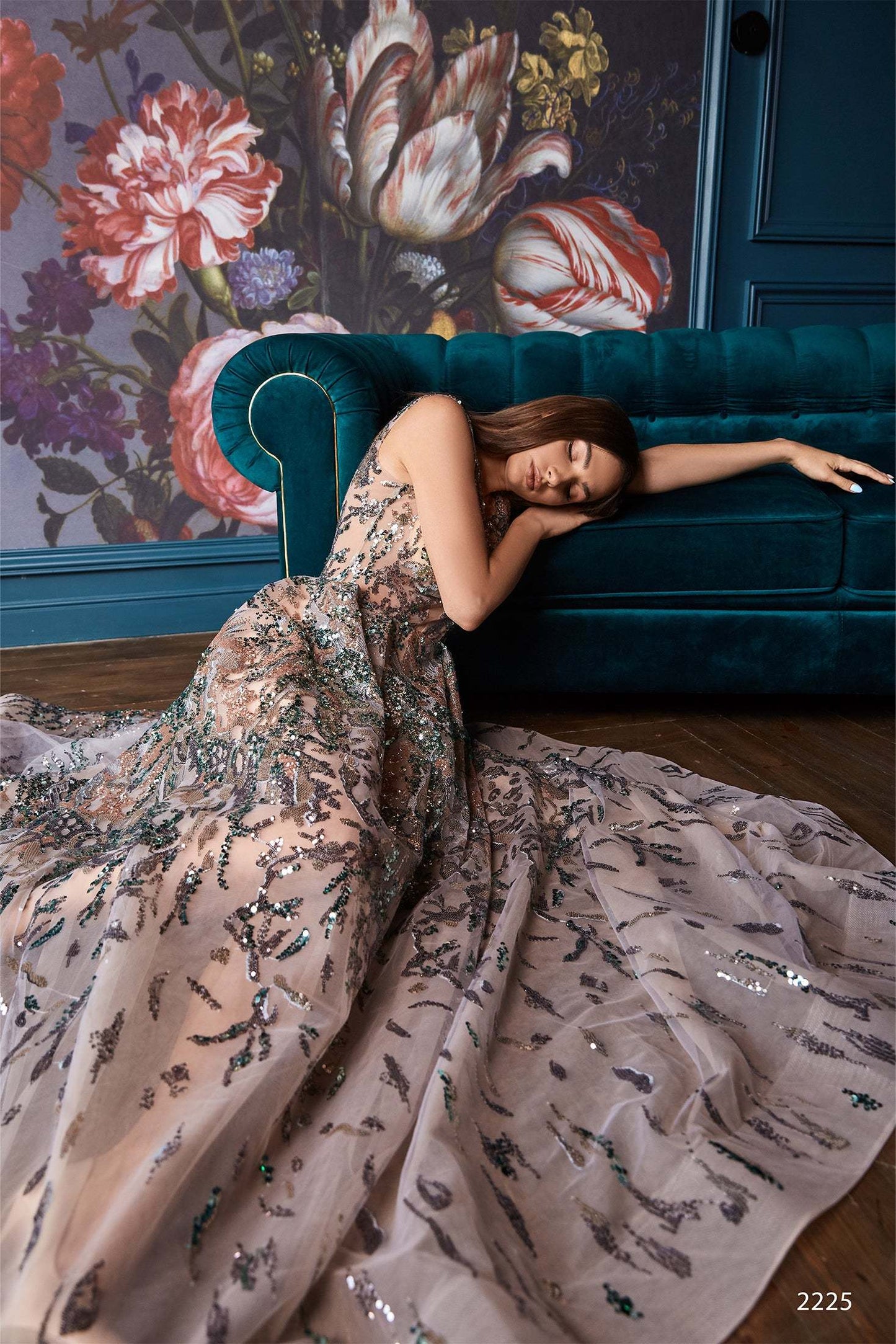 KatrinFAVORboutique-Sequin designer gown Long fancy dresses for a wedding 