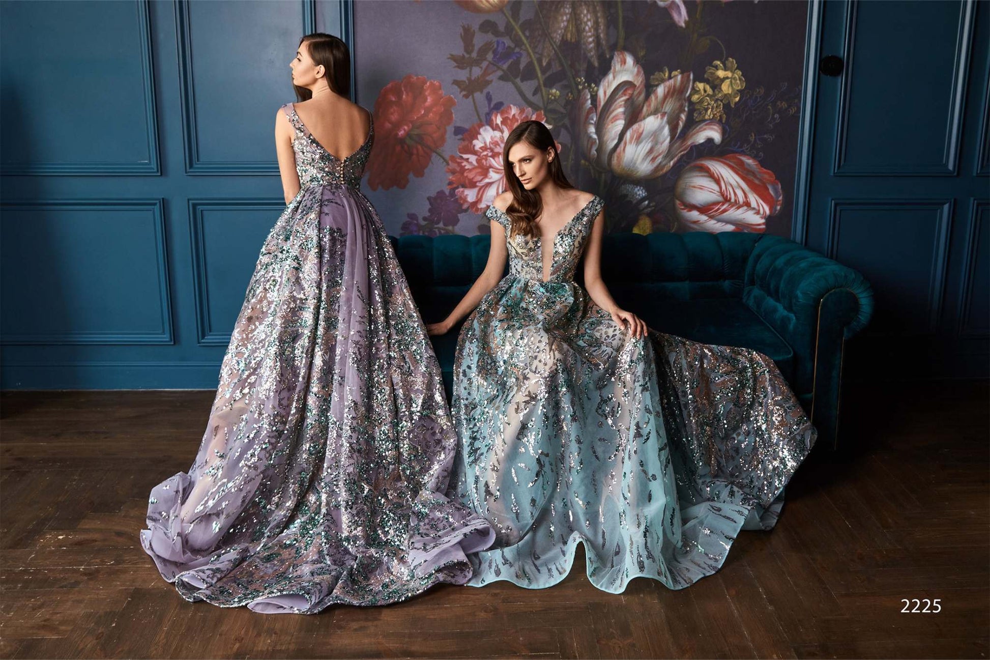 KatrinFAVORboutique-Sequin designer gown Long fancy dresses for a wedding 
