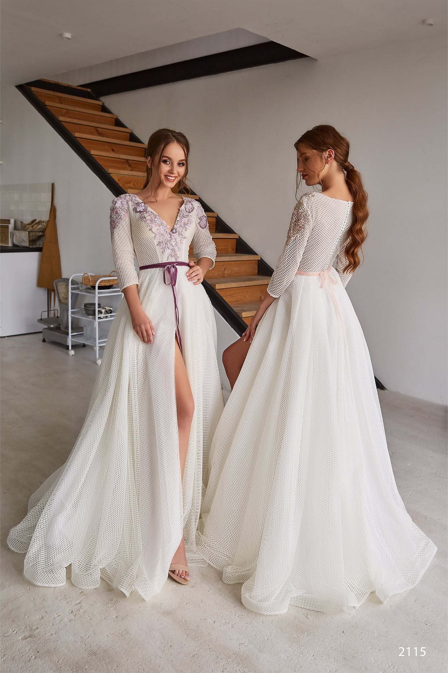 KatrinFAVORboutique-White dress with flower applique Discount gowns online 