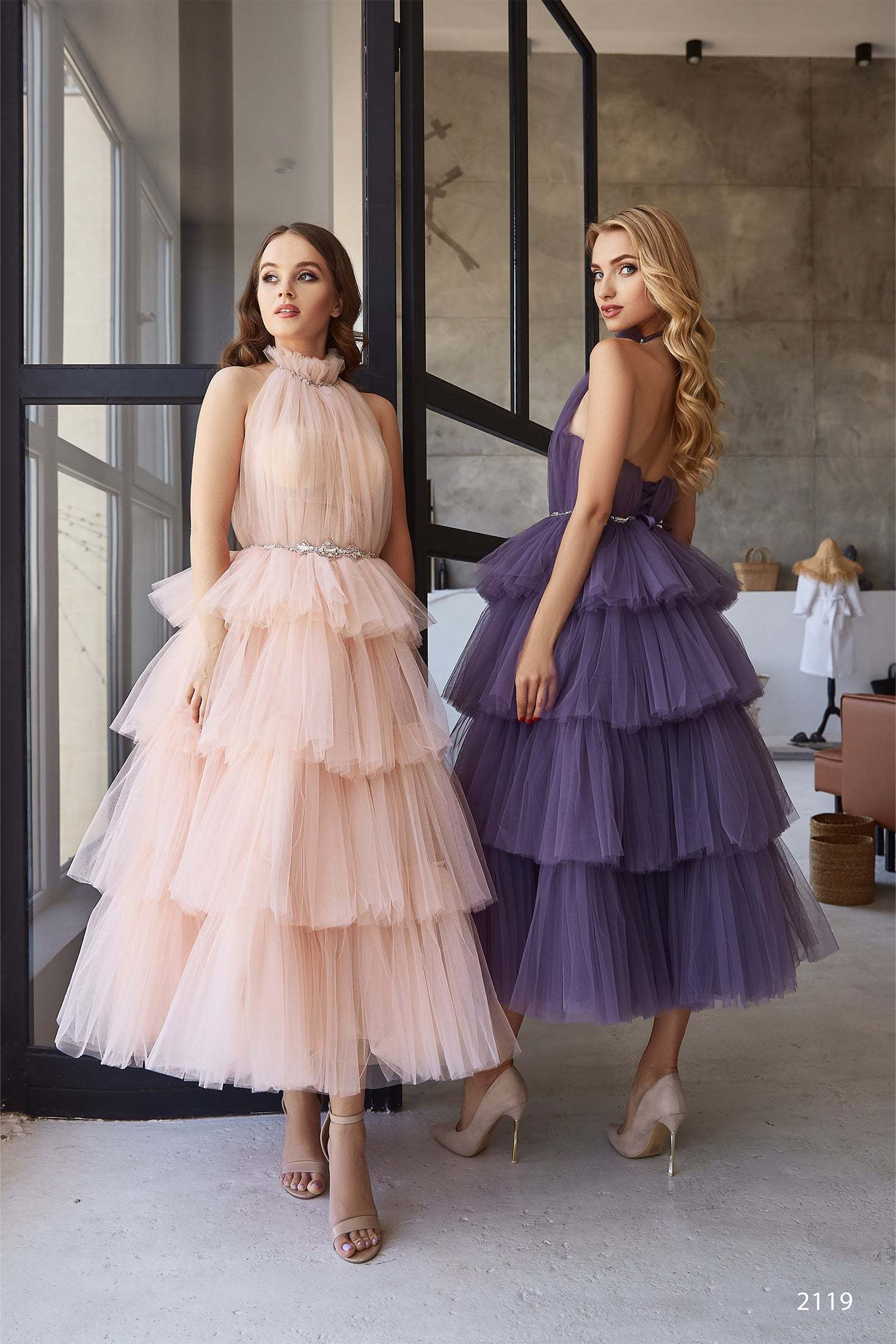 KatrinFAVORboutique-Tiered cocktail dress Midi womens formal dresses