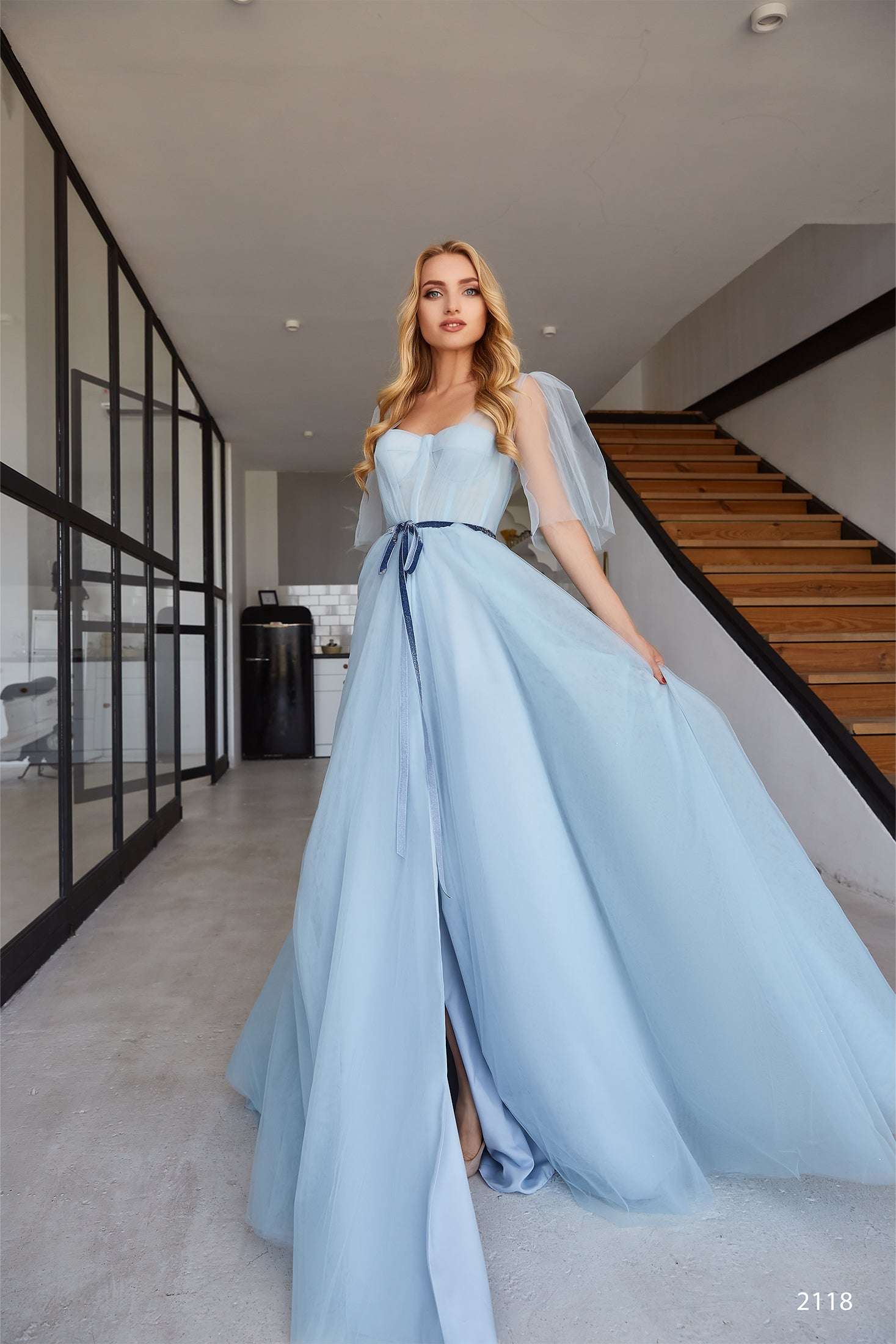Romantic Evening Dress | Women's A Line Formal Dresses | KatrinFAVOR Pale Blue / 6 Romantic Evening Dress | Women's A Line Formal Dresses | KatrinFAVOR Pale Blue / 6