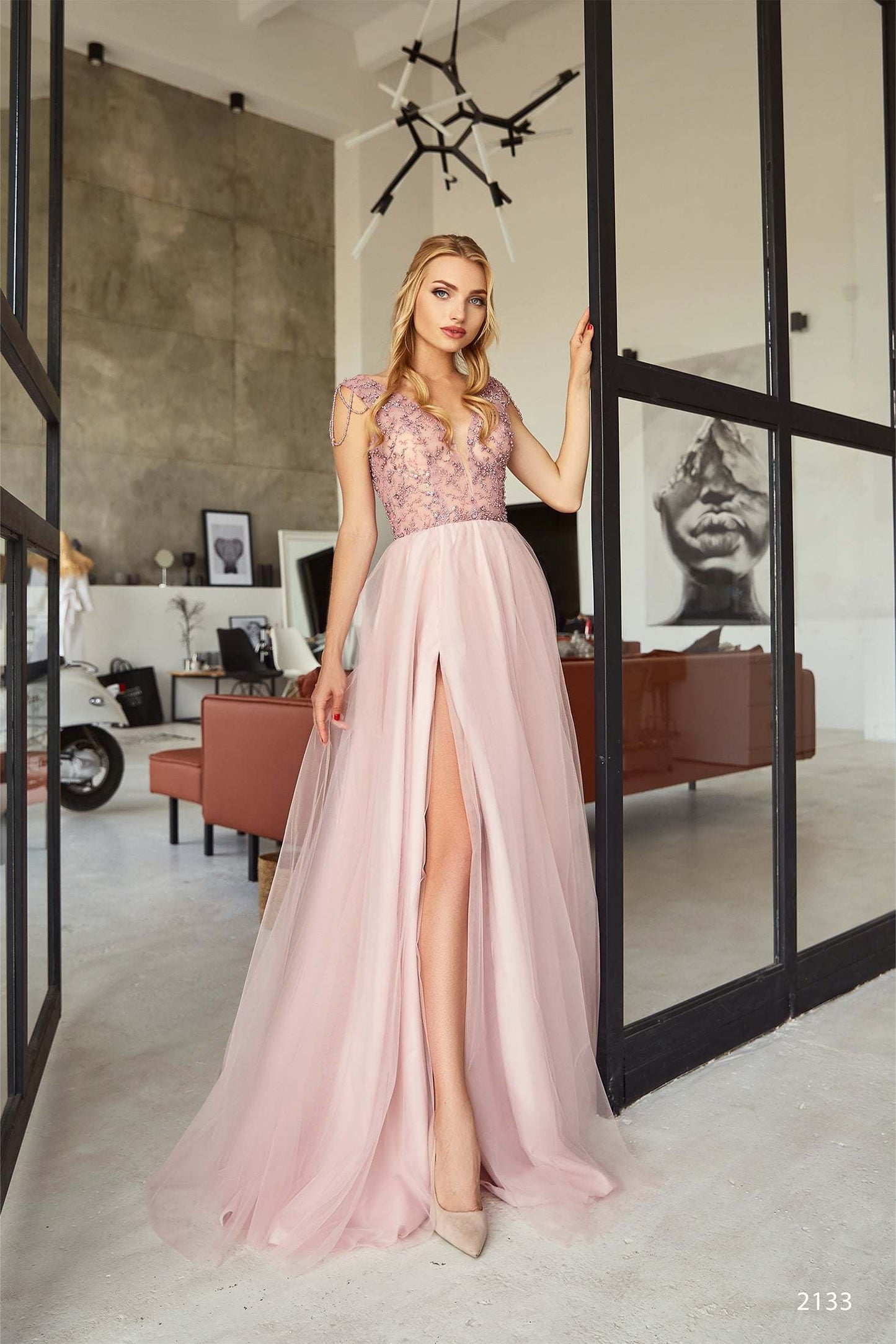 KatrinFAVORboutique-Burgundy beaded gown Ladies summer formal dresses