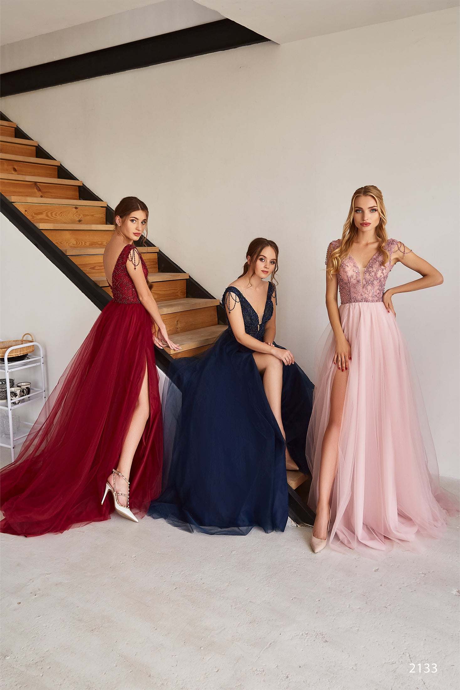 KatrinFAVORboutique-Burgundy beaded gown Ladies summer formal dresses