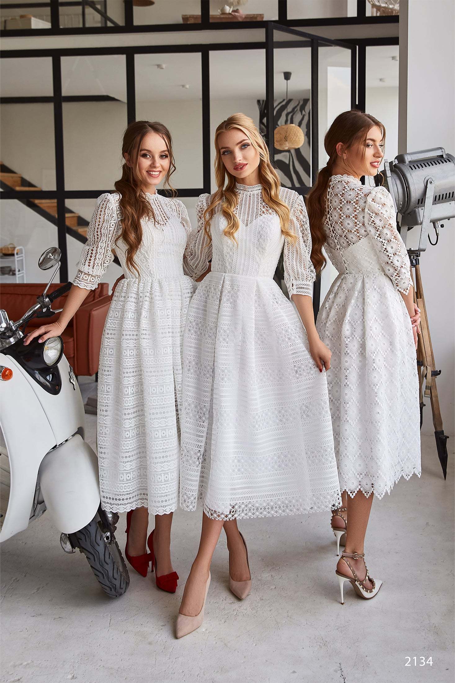 Lace midi cocktail dress | Modest formal dresses short | KatrinFAVOR CUSTOM SIZE / Ivory Lace midi cocktail dress | Modest formal dresses short | KatrinFAVOR CUSTOM SIZE / Ivory
