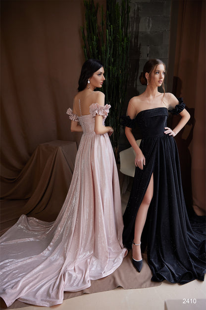 KatrinFAVORboutique-Sparkly evening gown Off the shoulder prom dress long