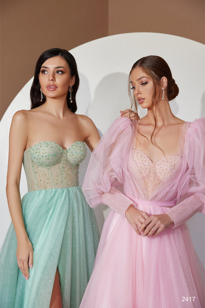 KatrinFAVORboutique-Fairy prom dress Puff sleeve formal dress