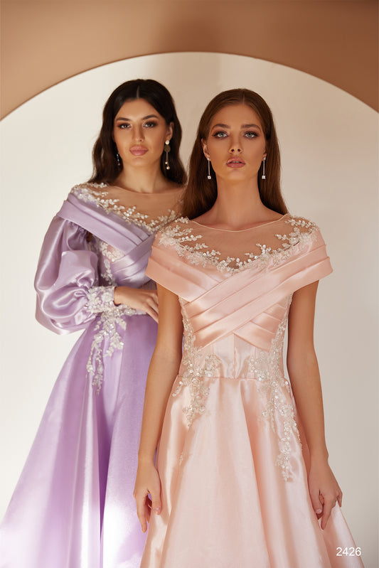 Puff sleeve midi dress Mother of the bride outfits