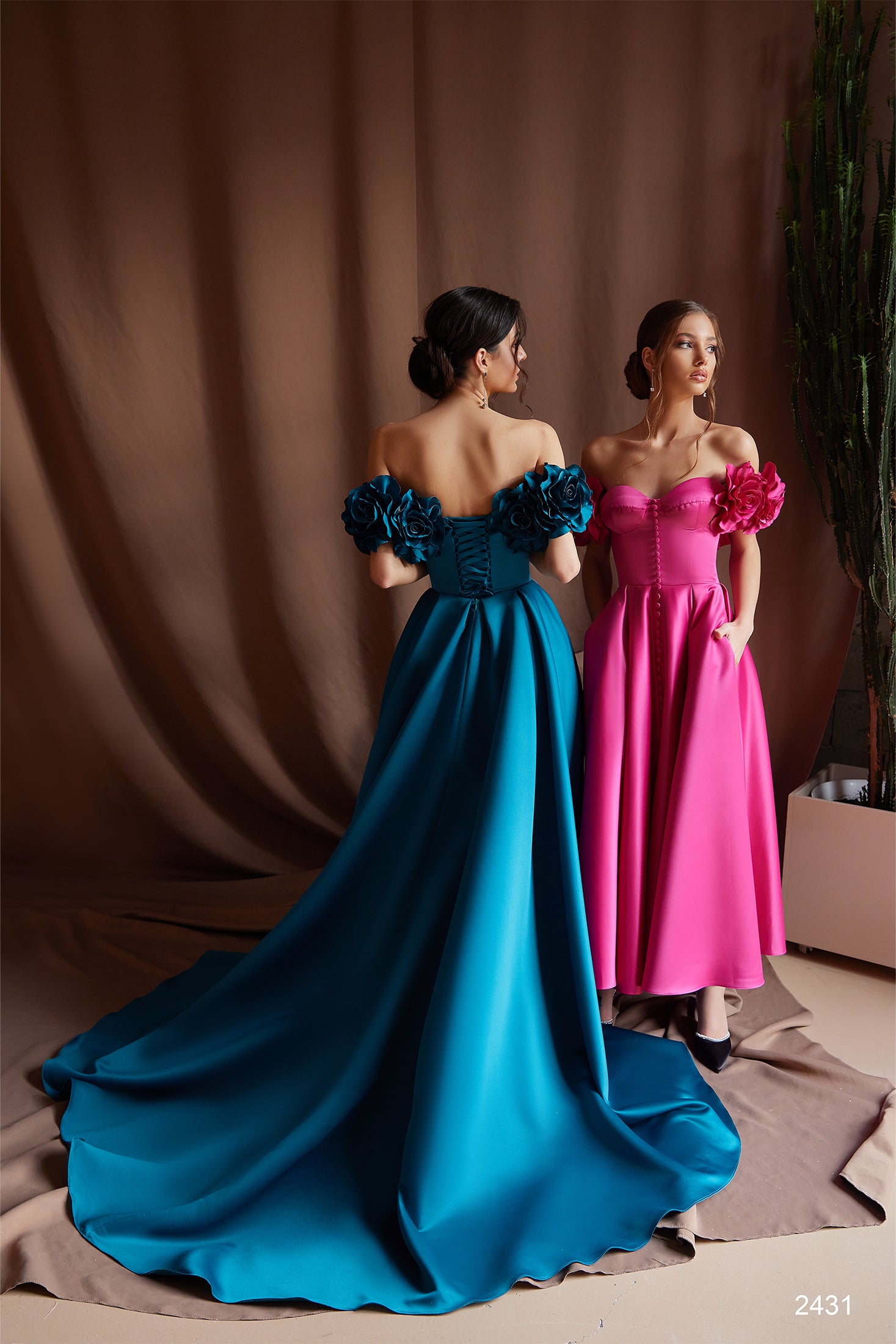 Dress with roses Best non white wedding dresses