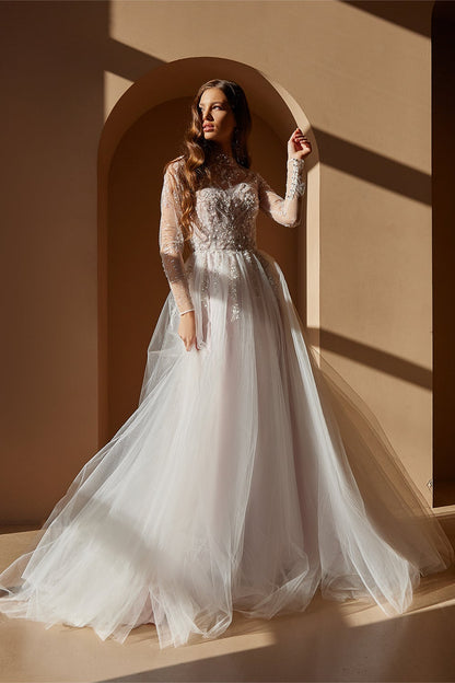 KatrinFAVORboutique-Alternative wedding dress Wedding gown blue and white