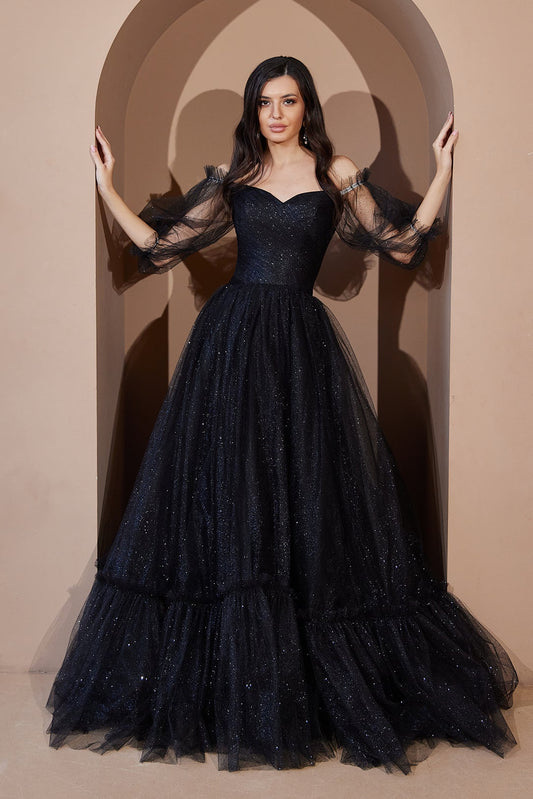 KatrnFAVORboutique-Corset long black dress Non traditional wedding attire