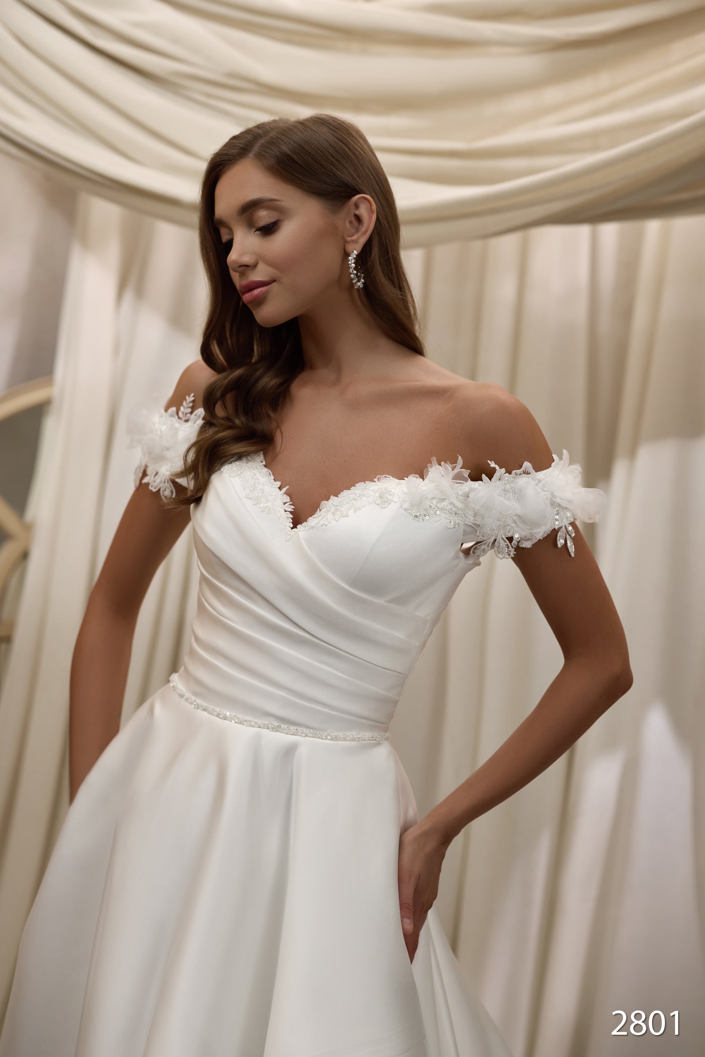 Satin A Line Wedding Dress | Elegant Dresses for Wedding | KatrinFAVOR Other Color / 4 Satin A Line Wedding Dress | Elegant Dresses for Wedding | KatrinFAVOR Other Color / 4