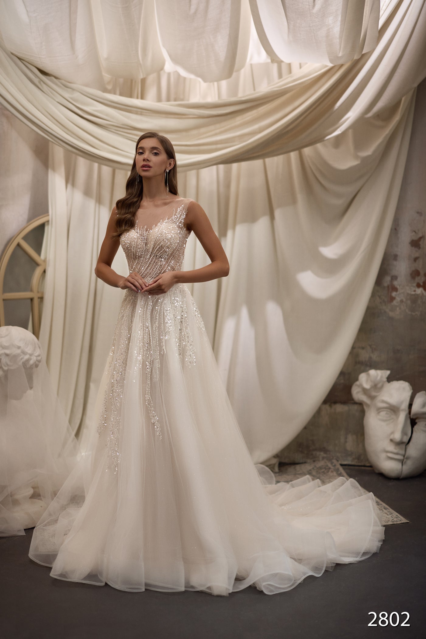 Wedding gown with embroidery | Cream Wedding dresses Wedding gown with embroidery | Cream Wedding dresses