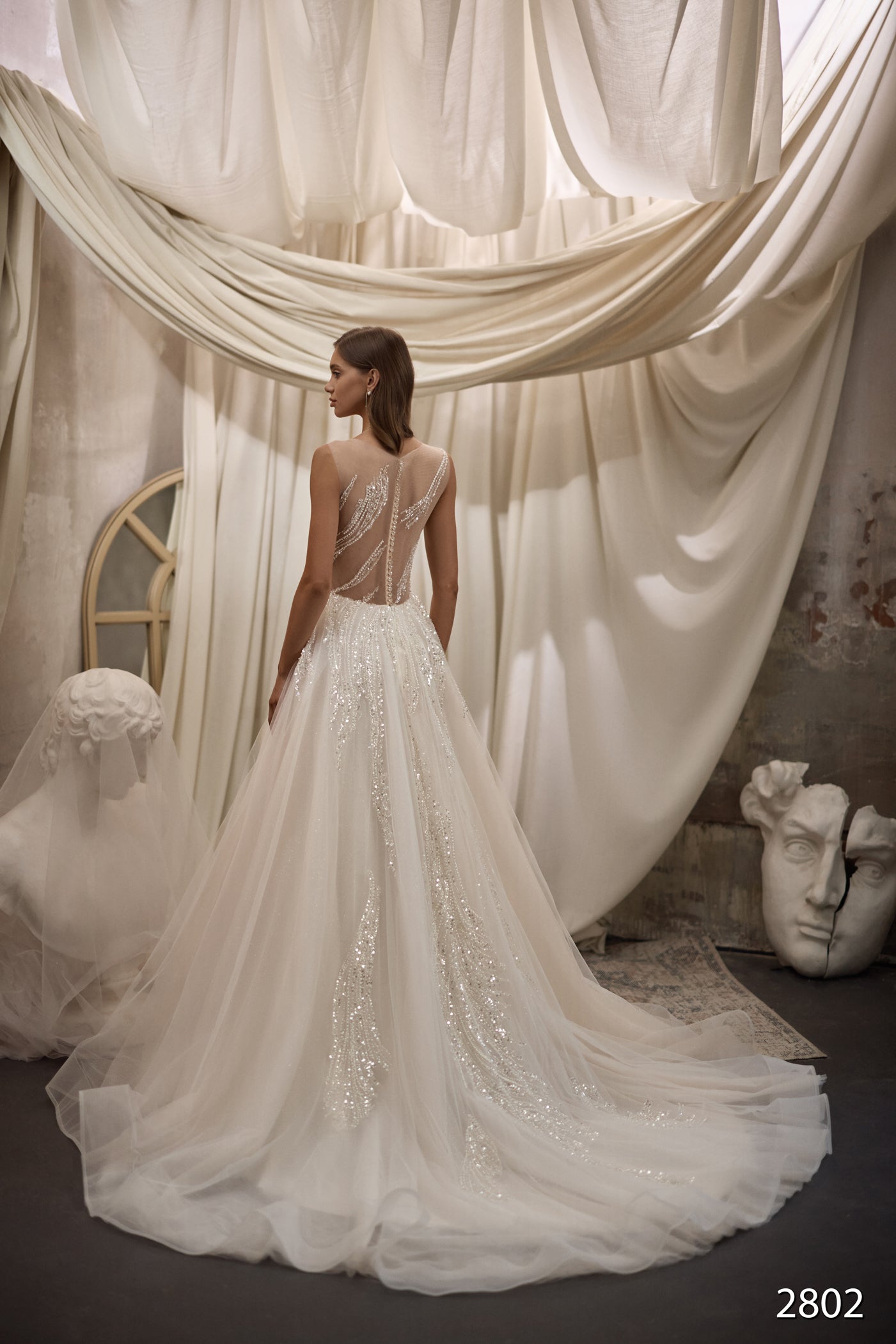 Wedding gown with embroidery | Cream Wedding dresses Wedding gown with embroidery | Cream Wedding dresses