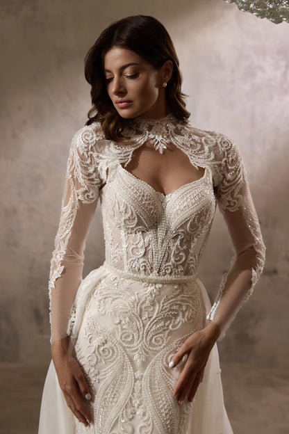 KatrinFAVORboutique-Lace dress bridal Long sleeve mermaid wedding dress