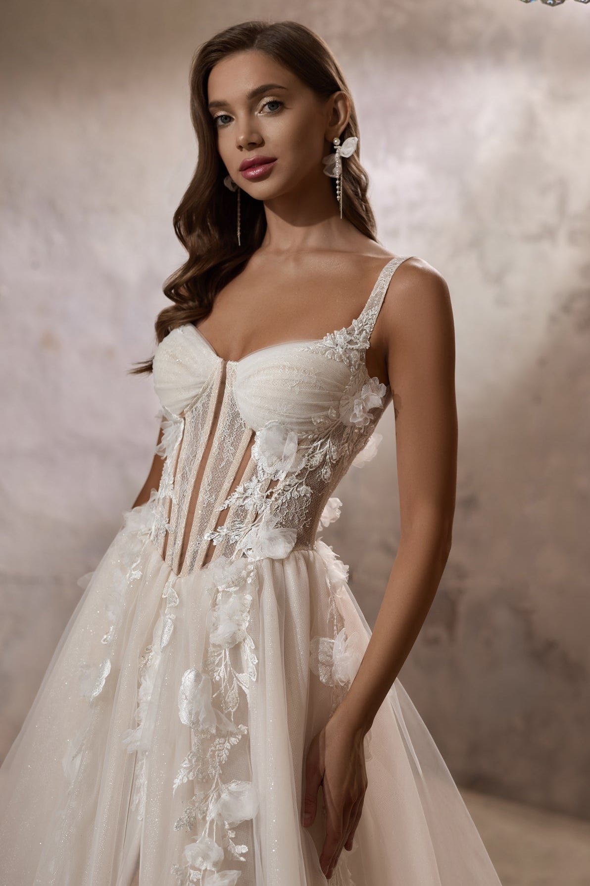 KatrinFAVORboutique-Viking wedding dress Yoke waistline bridal gown