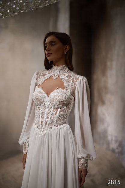 Viking wedding dress | Yoke waistline bridal gown